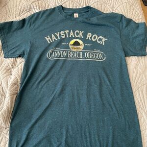 Gildan Haystack Rock Graphic Tee - Teal